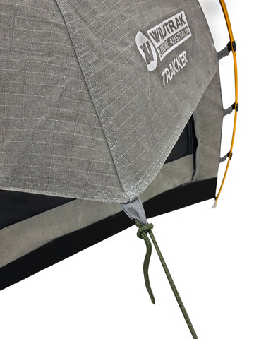Wildtrak™ King Single Trakker Easy Setup Swag 420gsm Heavy Duty Ripstop Canvas, Ultra Fine Mesh, Aluminium Poles, High Density Foam Mattress, Weatherproof, Durable, Carry Bag with Handles 90x210cm