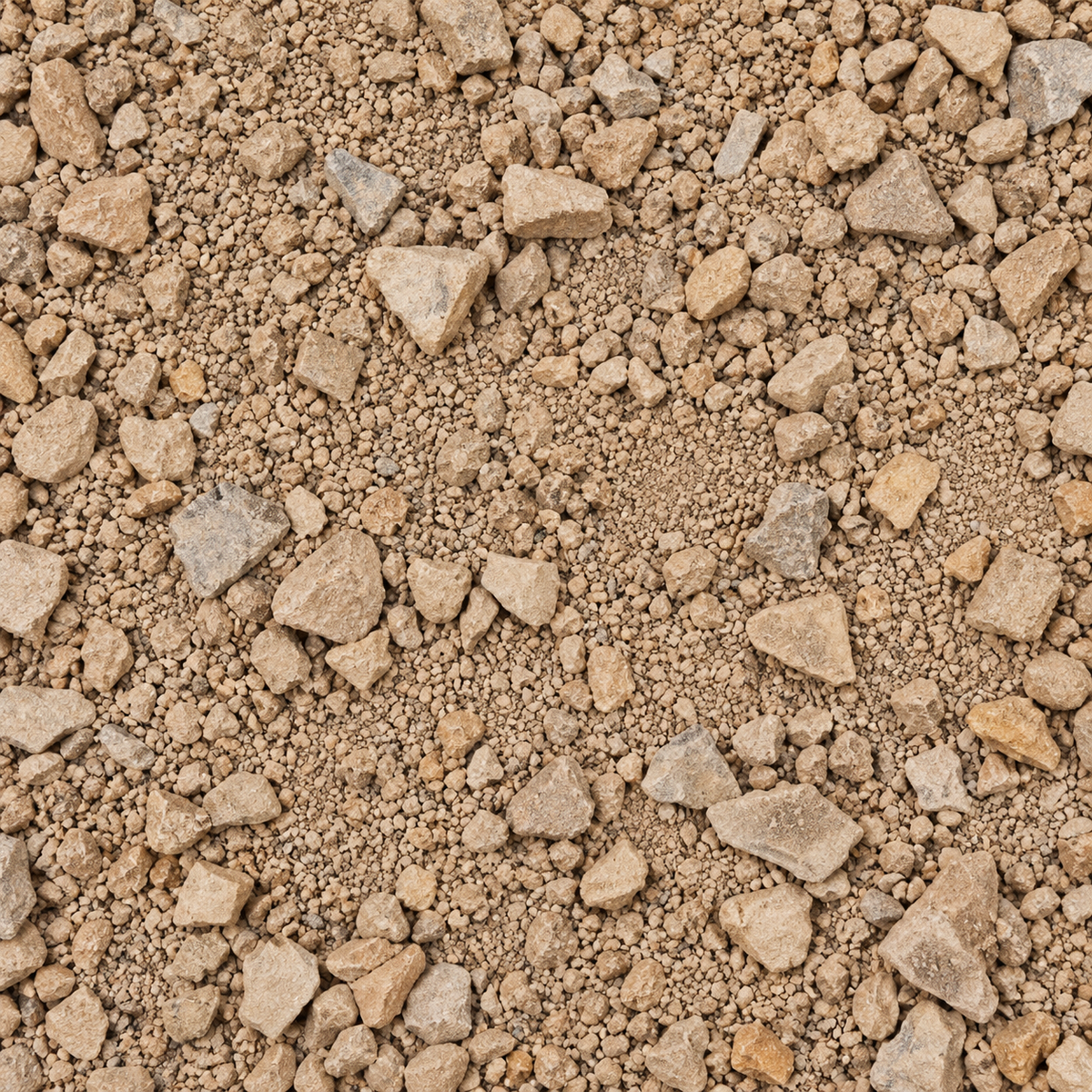 20mm Crushed Rock Road Base - Brown