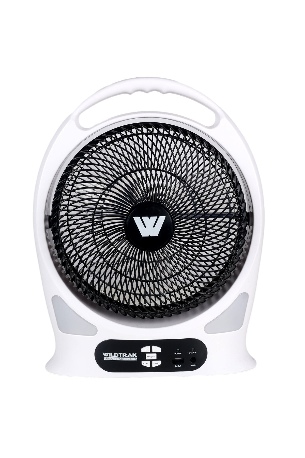 30cm Rechargeable 12V Fan With Led Lights And Power Bank Function