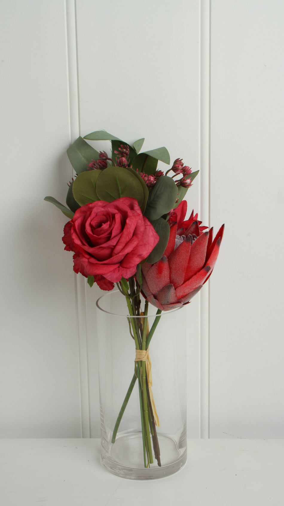 Faux Protea and Rose Bouquet 37cm