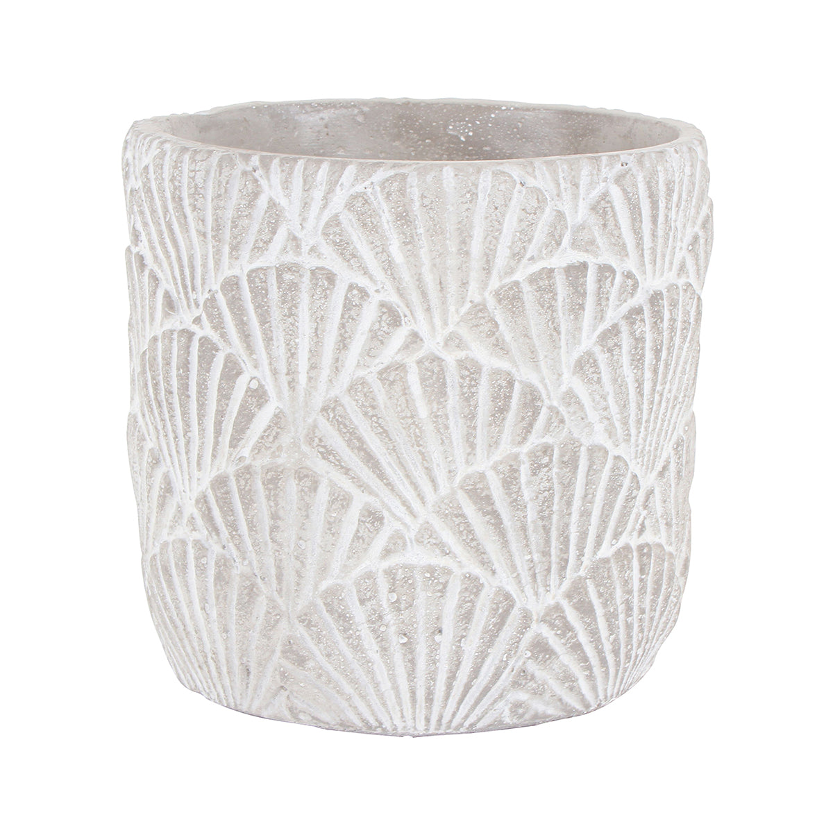 Hema Cement Palm Motif Pot 21 x 21cm