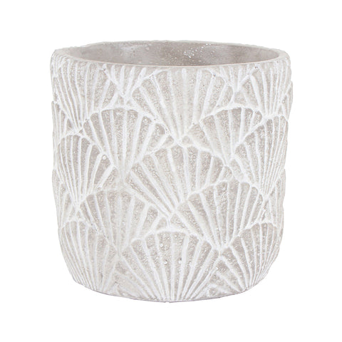 Hema Cement Palm Motif Pot 21 x 21cm