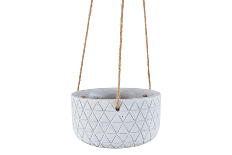 Destiny Hanging Pot Planter Cement 17 x 9cm