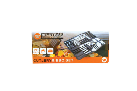 26 Piece Stainless Steel Cutlery And Bbq Set