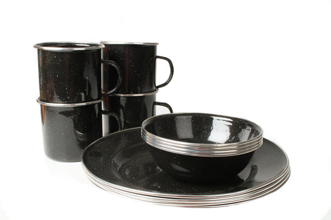 12 Piece Premium Enamel Dinner Set