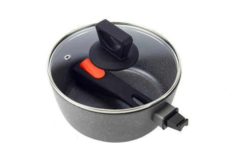 18cm Non Stick Saucepan With Detachable Handle And Lid