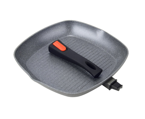 28cm Non Stick Grill Pan With Detachable Handle