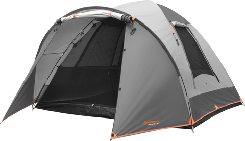 Wildtrak™ Tanami Series II 6V Dome Tent with Front Vestibule, Easy Assemble, Heavy Duty Floor, Shock Corded Fibreglass & Steel Poles, Ultrafine Mesh, J Hook Connections, Airlite Vents, Waterproof Fly, Carry Bag with Handles
