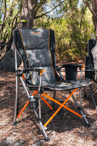 Cheynes Deluxe Solid Arm Chair Xl With High Back, Fully Cushioned & Self-Levelling Feet For Camping & Events (Folding Chair + Carry Bag)