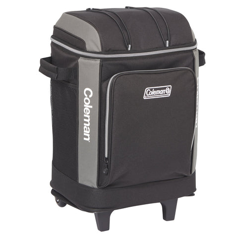 Coleman™ 42 Can Templock Insulation Zipped Pocket Wheeled Soft Cooler Bag with Retractable Towing Handle