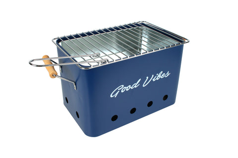 Good Vibes™ Portable Charcoal BBQ - Navy