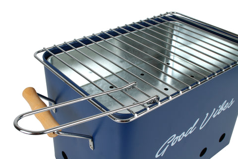 Good Vibes™ Portable Charcoal BBQ - Navy