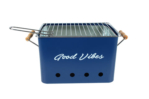 Good Vibes™ Portable Charcoal BBQ - Navy