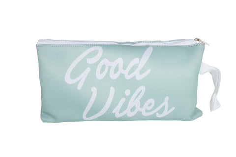 Good Vibes™ Premium Quick Dry 300gsm Microfibre Waffle, Double Sided Beach Towel - Sage Check