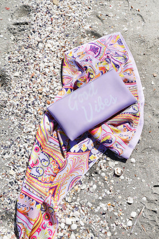 Good Vibes™ Premium Quick Dry 300gsm, Compact, Sand Free, Double Sided Beach Towel - Nomad Paisley
