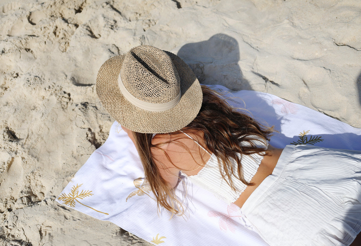 Good Vibes™ Premium Quick Dry 300gsm Microfibre Waffle, Double Sided Beach Towel - Coco and Waves