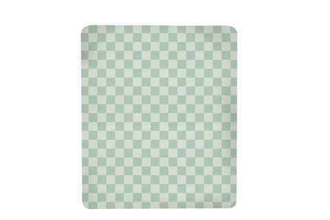 Good Vibes™ Family Picnic Blanket, Carry Strap, Oxford Fleece, Waterproof Base - Sage Check