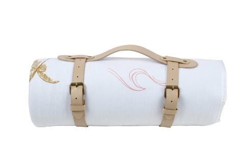 Good Vibes™ Family Picnic Blanket, Carry Strap, Oxford Fleece, Waterproof Base 200x150cm - Coco And Waves
