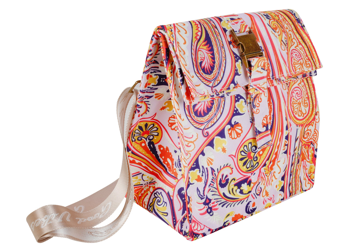 Good Vibes™ Insulated Lunch Bag, Removable Shoulder Strap, Metal Buckle -  Nomad Paisley