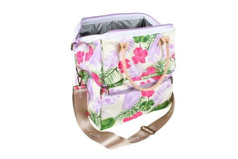 Good Vibes™ Premium Insulated Picnic Cooler Bag, Carry Handles, 2 Separate Compartments, Holds 24+ Cans - Hawaiian Shore