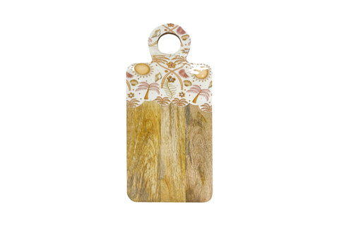 Good Vibes™ Mango Wood & Enamel Serving Board 46cm - Moroccan Palm