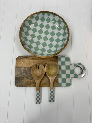 Stylish 2Pc Enamel Salad Servers