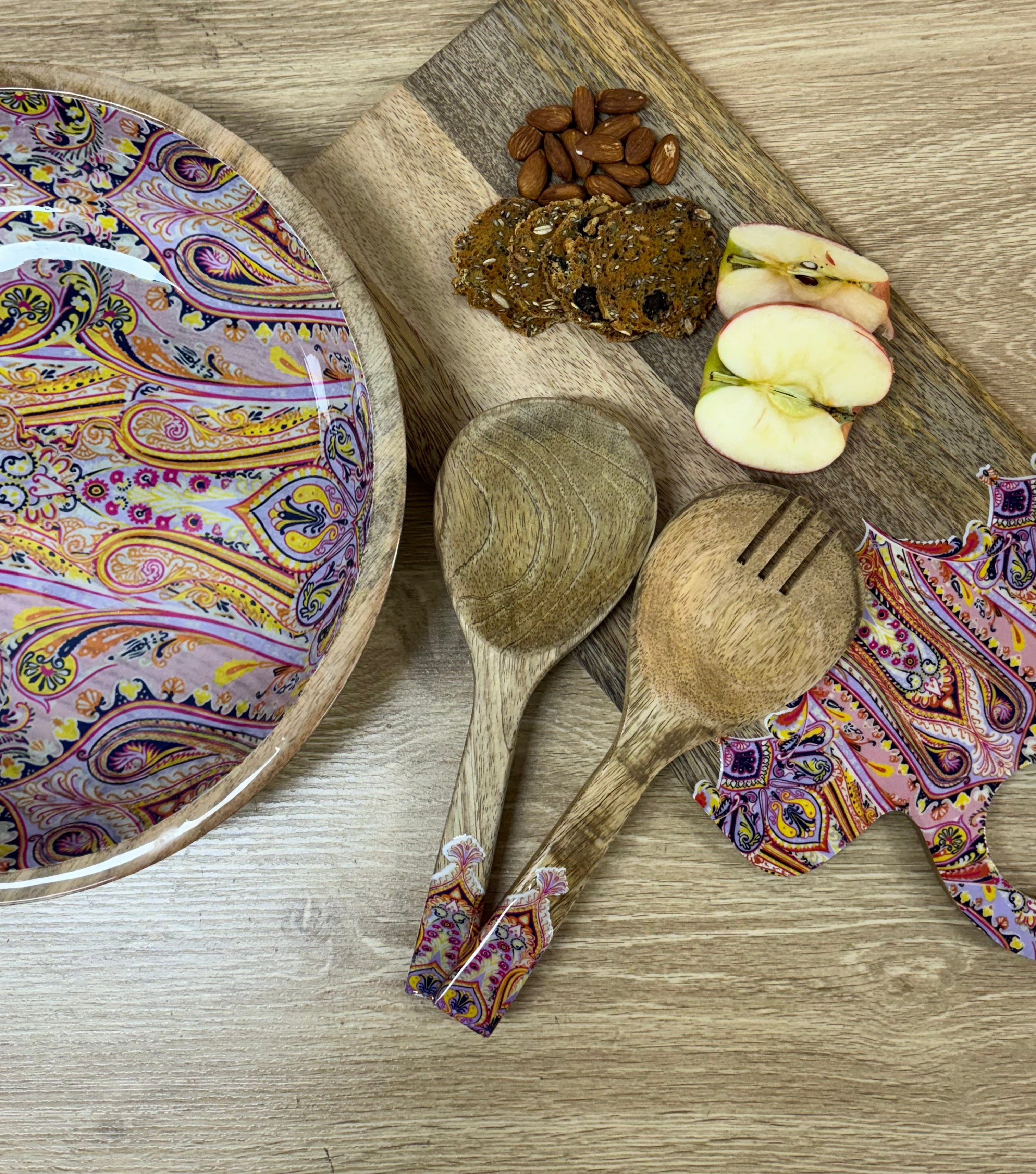 Nomad Paisley Check 2Pc Salad Servers