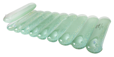 Good Vibes™ Inflatable Pool Bed Glitter Lilo Heavy Duty PVC 162x76x31cm