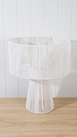 Aurora White Rope Table Lamp