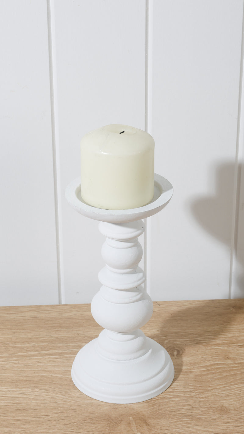 Modern 20cm White Kelli Candle Holder
