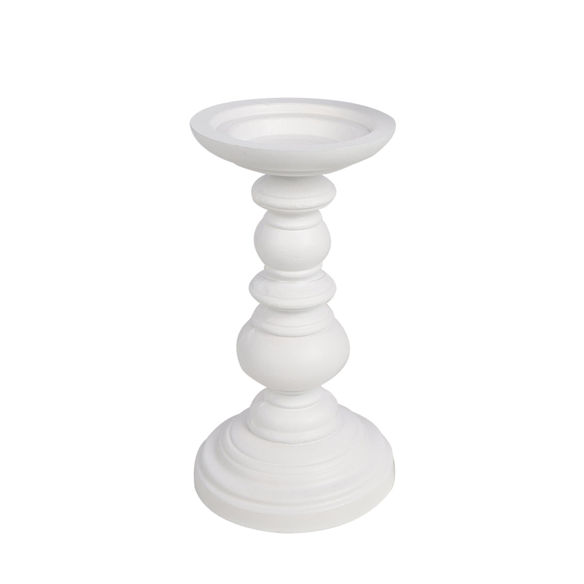 20cm Kelli Candle Holder White - Elegant white candle holder with a sleek design