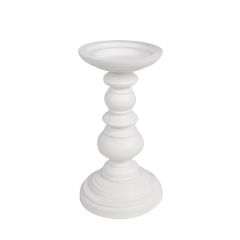 20cm Kelli Candle Holder White - Elegant white candle holder with a sleek design
