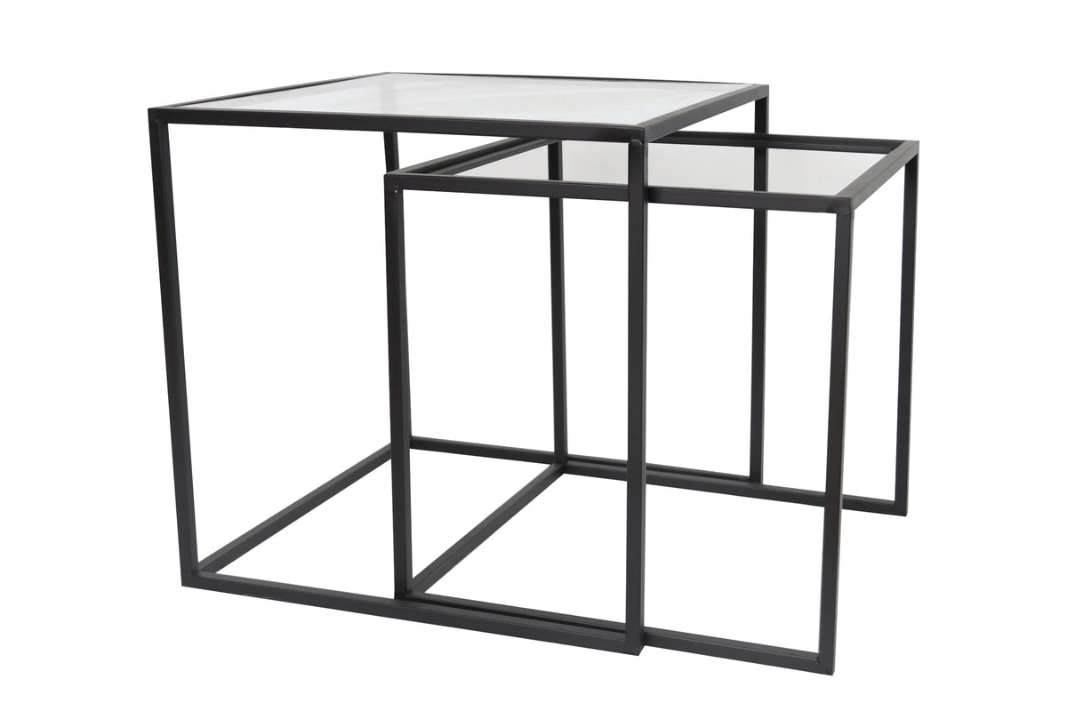 Black, Set Of 2, Side Tables