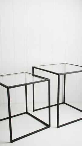 Black, Set Of 2, Side Tables