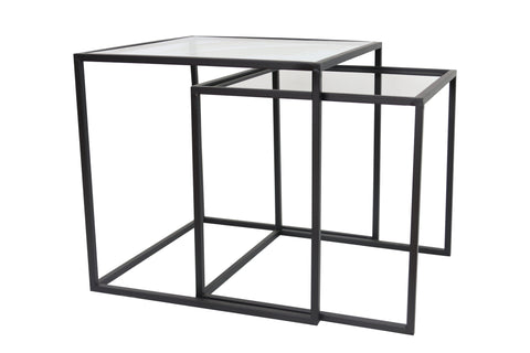 Black, Set Of 2, Side Tables