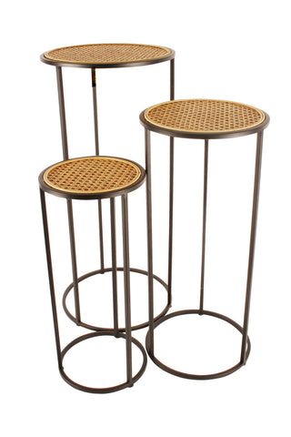 Buy Hendrix Set Of 3 Rattan Side Tables in Australia
