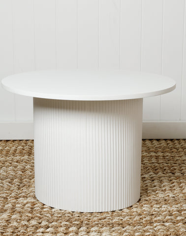 Blanche Fluted Console Table White 65 x 41 x 38cm