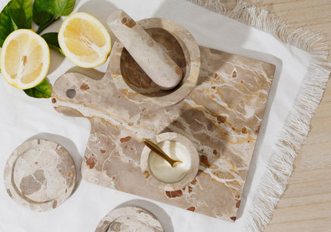 Lilet Marble Mortar & Pestle