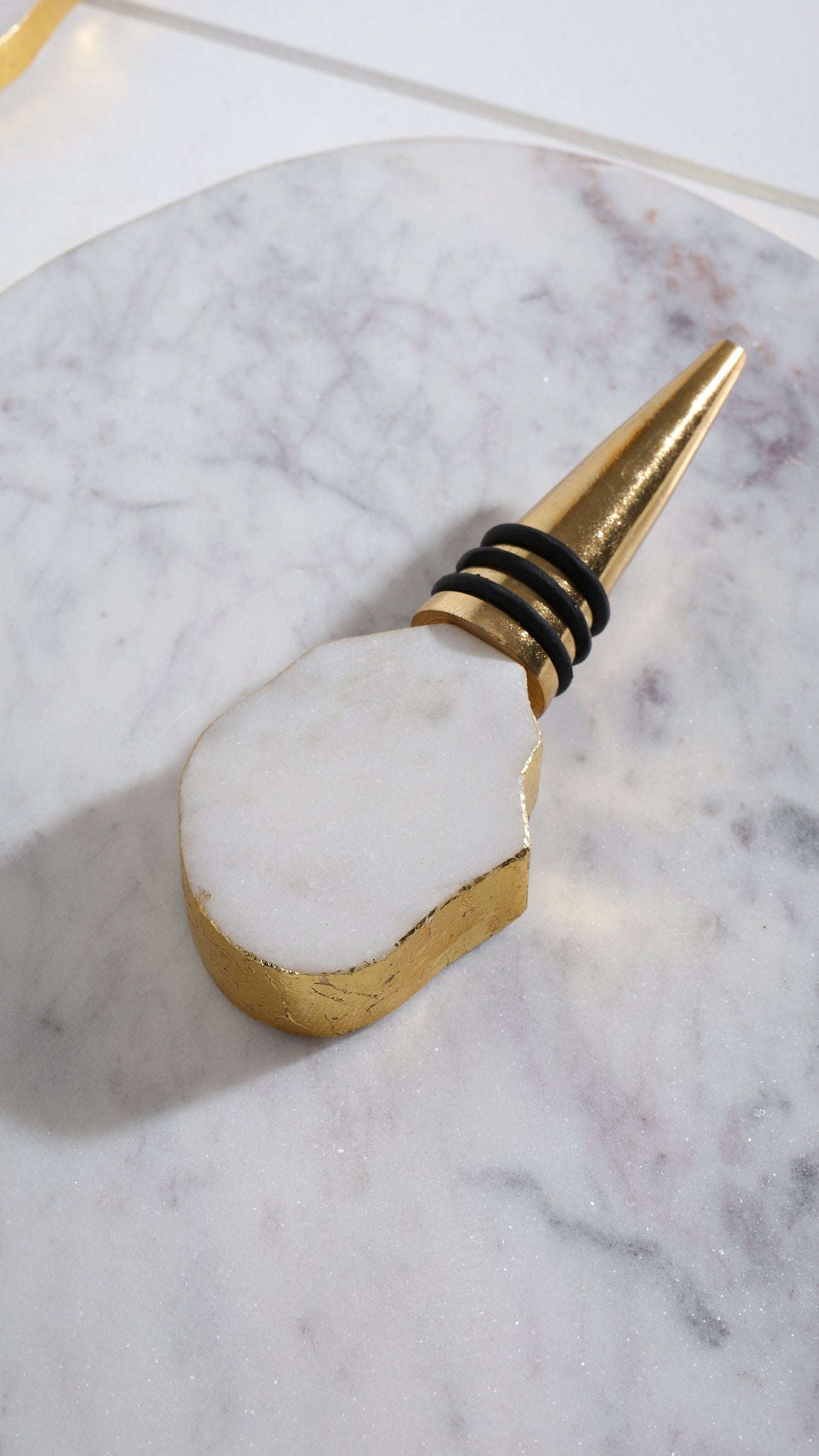 Premium Wolcott Marble Wine Stopper - Perfect for Wine Enthusiasts