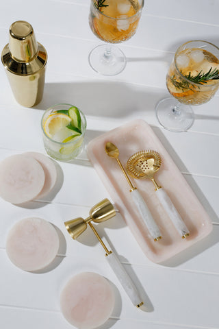 Ophelia Set of 3 Cocktail Tools - Pearl with Gold Accent