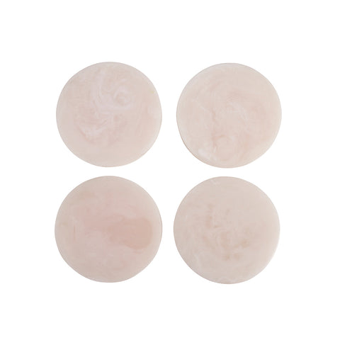 Ophelia Set of 4 Resin Coasters - Pearl