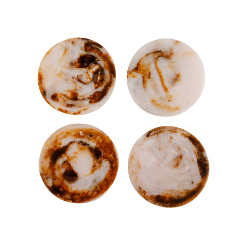 Ophelia Set of 4 Resin Coasters - Amber