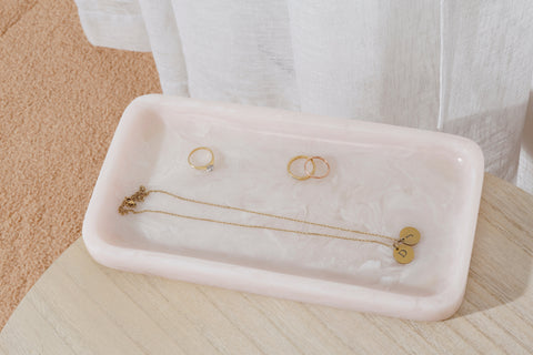 Ophelia Resin Tray - Pearl