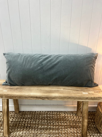 Sage Velvet Long Cushion