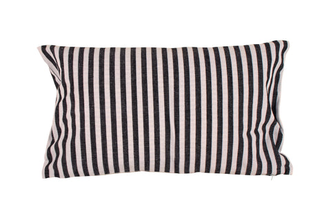 Black & White Cotton Stripe Cushion 50X30cm