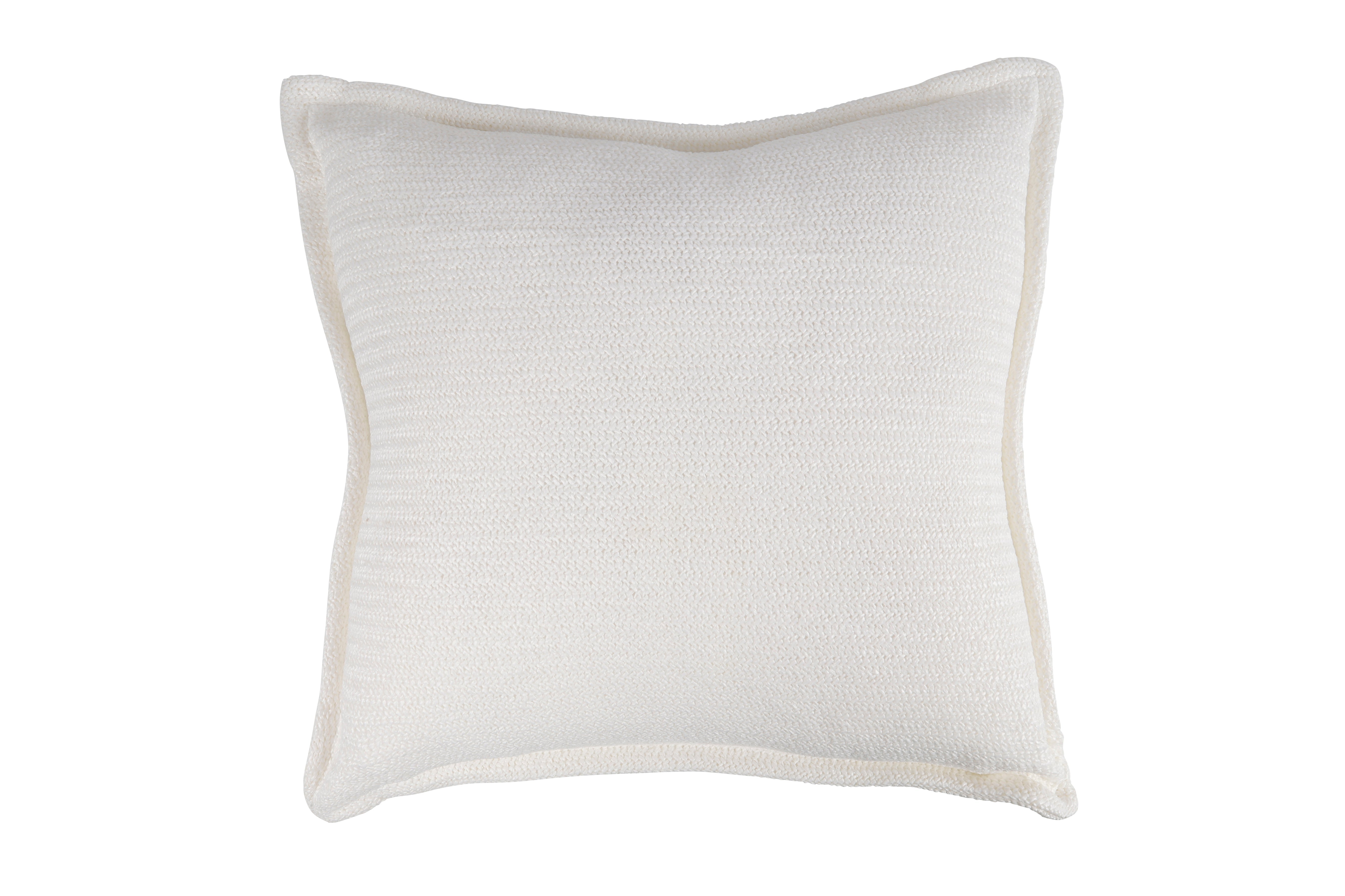 White outdoor cushion, 45 x 45 x 5 cm, perfect for patio furniture