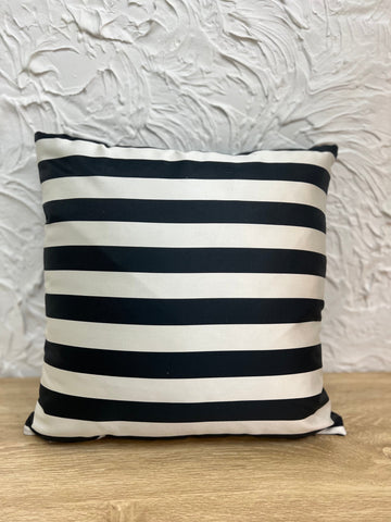 Black Jacquard Stripe Cushion 45X45cm