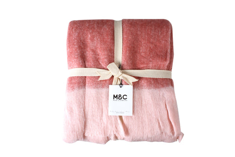 Baily Faux Mohair Throw With Fringing
