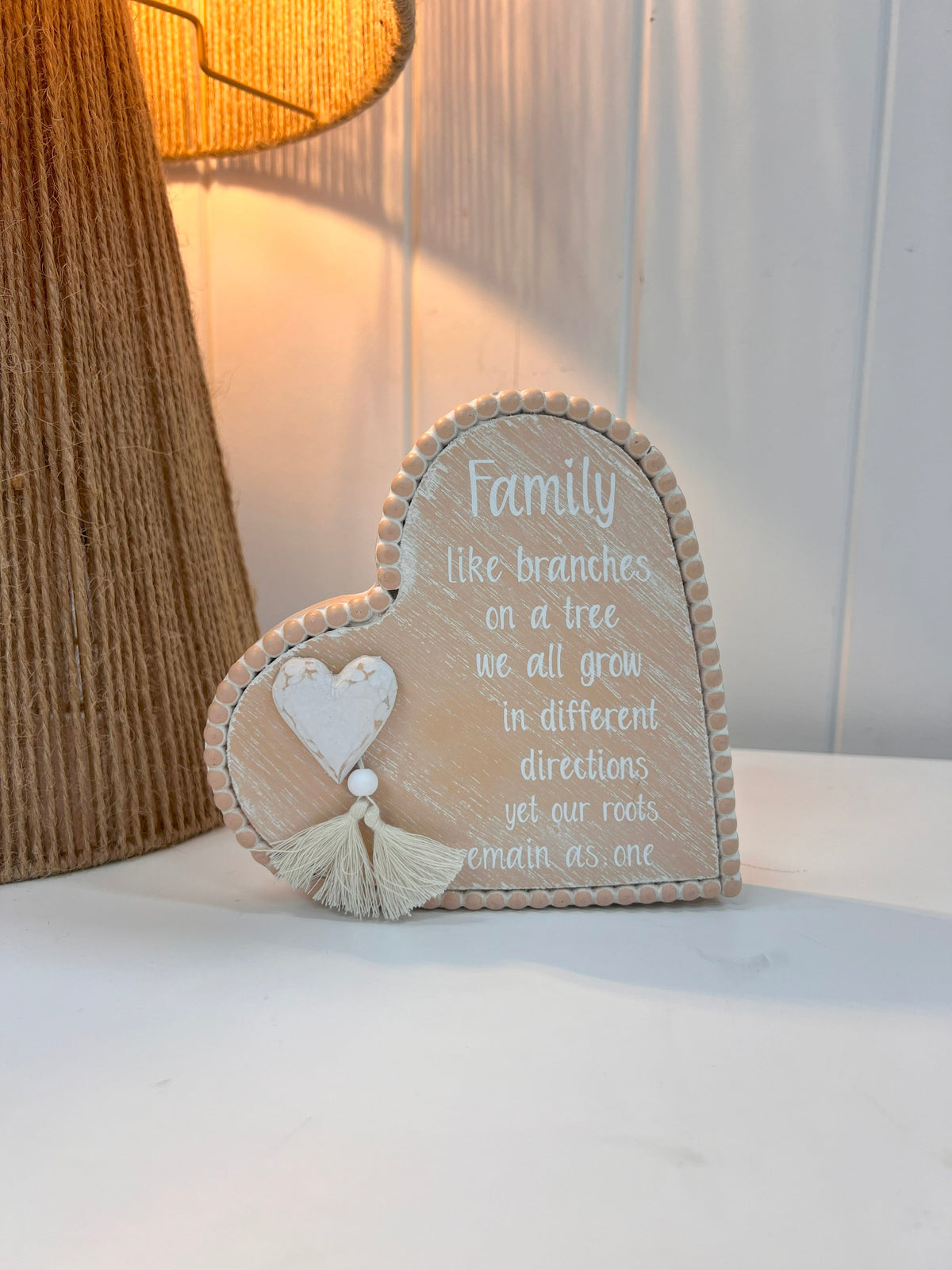 Family Heart Shaped Plaque