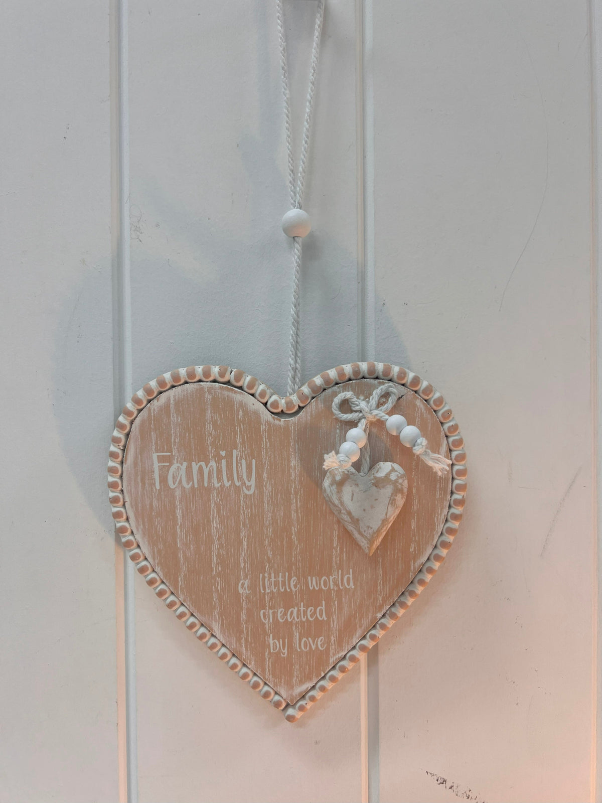 Family Heart Shaped Hanging Plaque